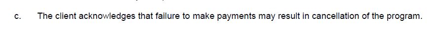 a clause in york credit contract